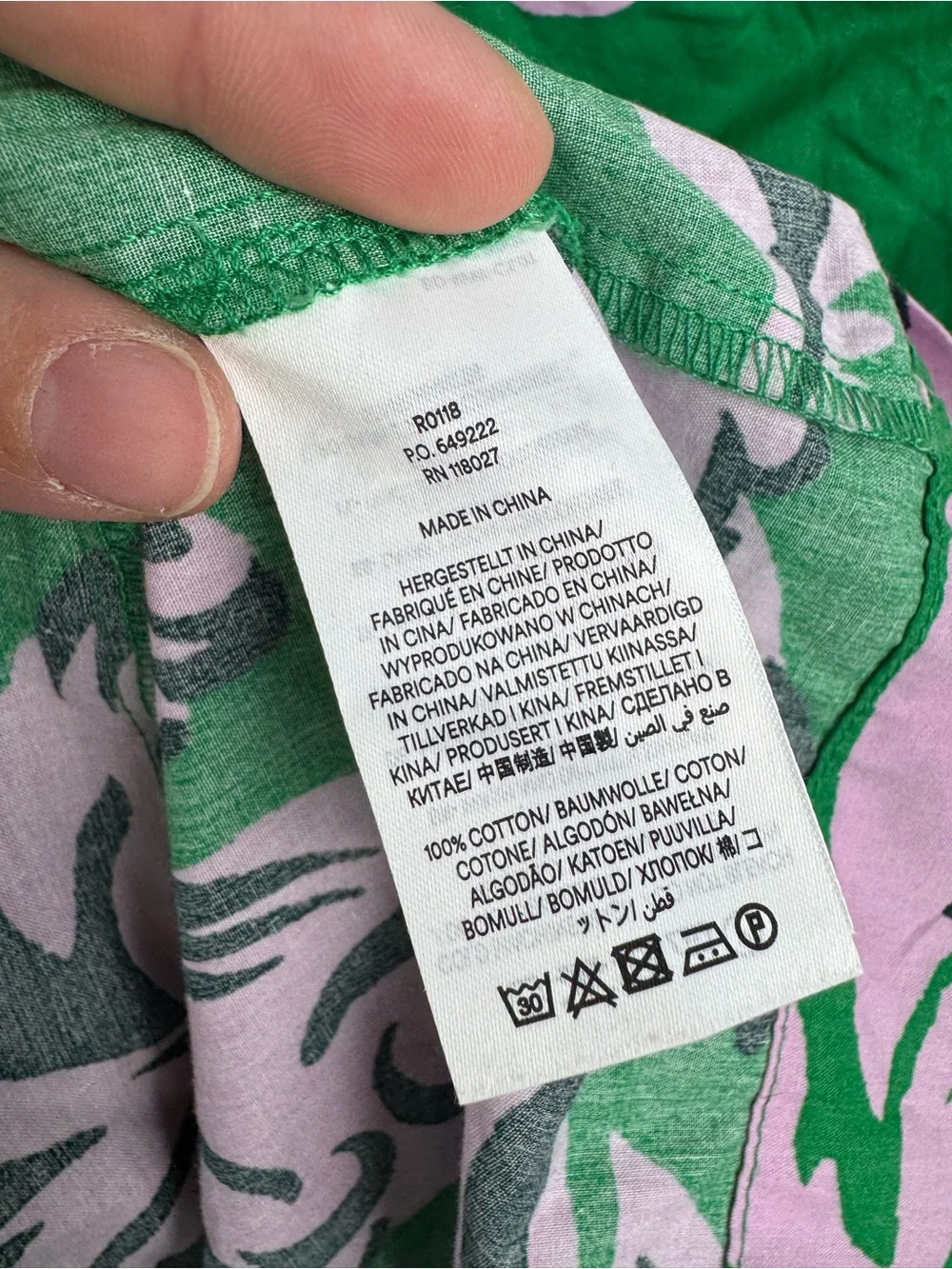 Boden Lorna Tiered Maxi Skirt Green Pink Floral Cotton US 14R